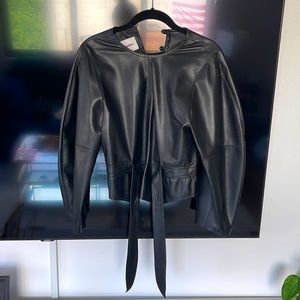 NANUSHKA buttery soft vegan leather top